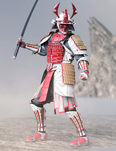 dForce Imperial Tech-Samurai Armor for Genesis 9 Add-On | Daz 3D