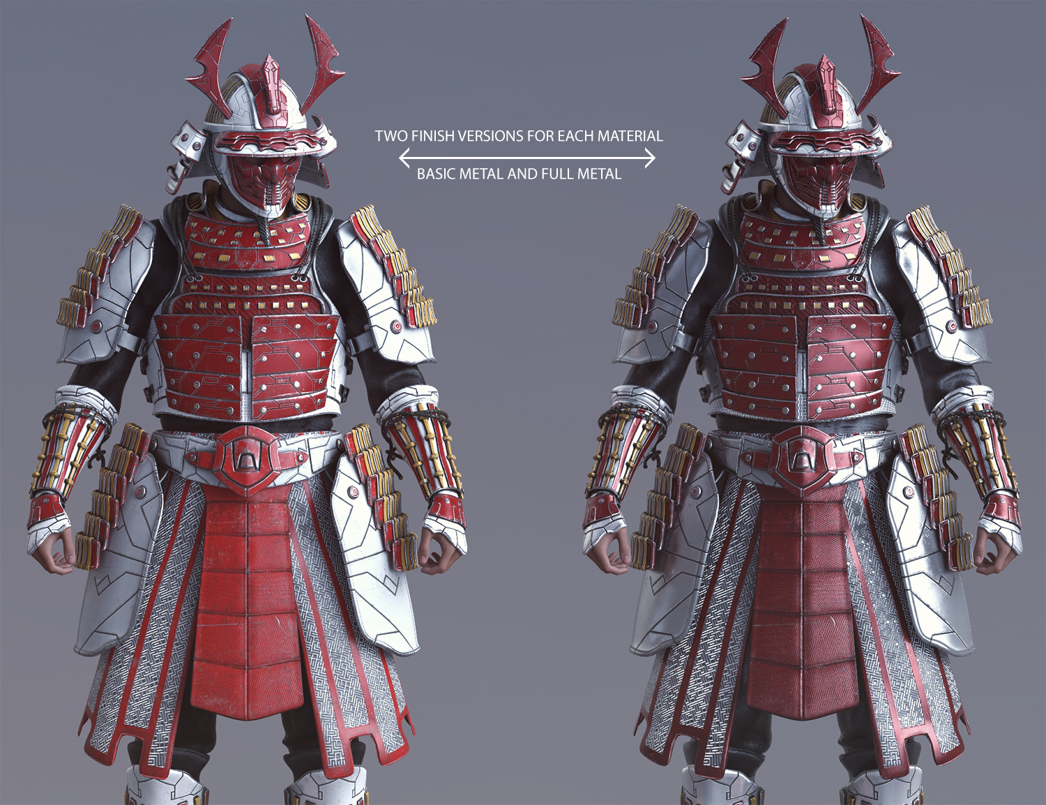 dForce Imperial Tech-Samurai Armor for Genesis 9 Add-On | Daz 3D