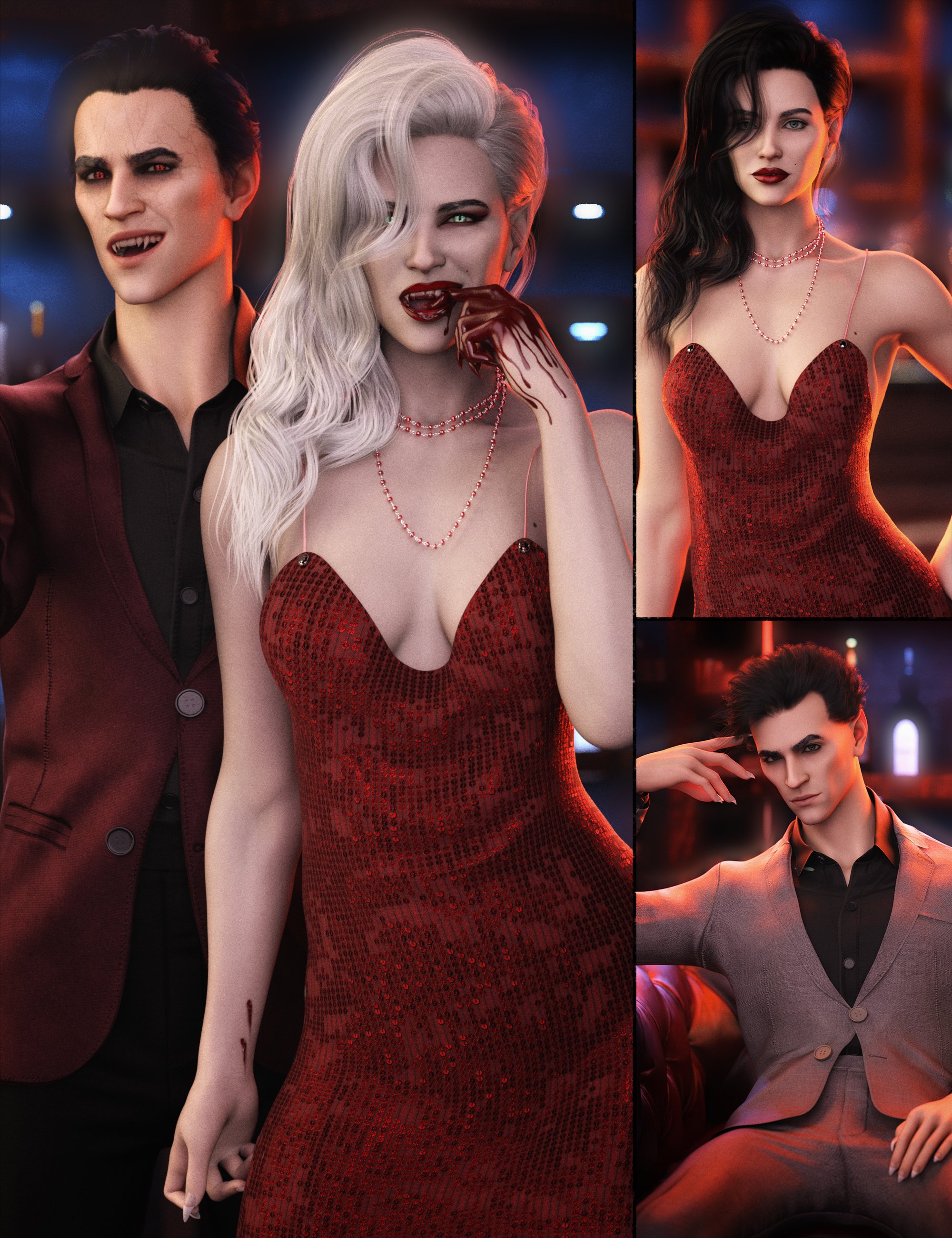 CC Vampire Legends for Genesis 9 Bundle by: ChangelingChick, 3D Models by Daz 3D