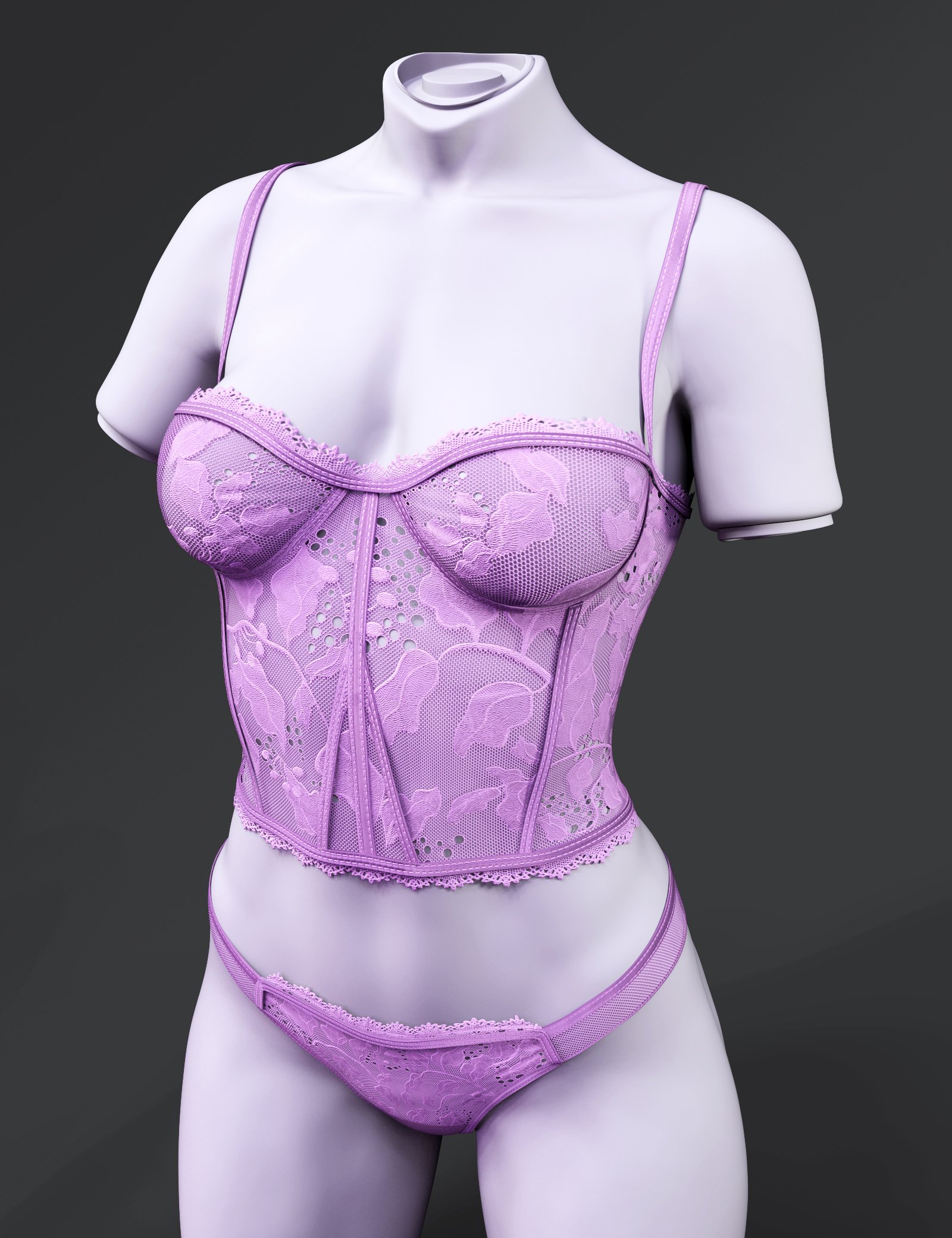 X-Fashion Luxury Lace Lingerie for Genesis 9