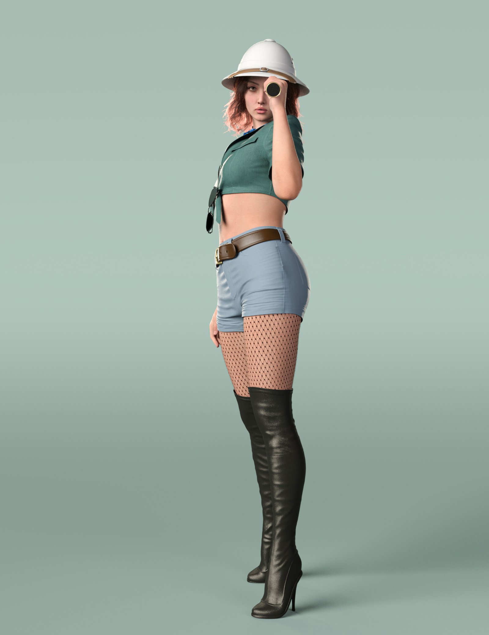 MK Sexy Explorer Outfit for Genesis 9