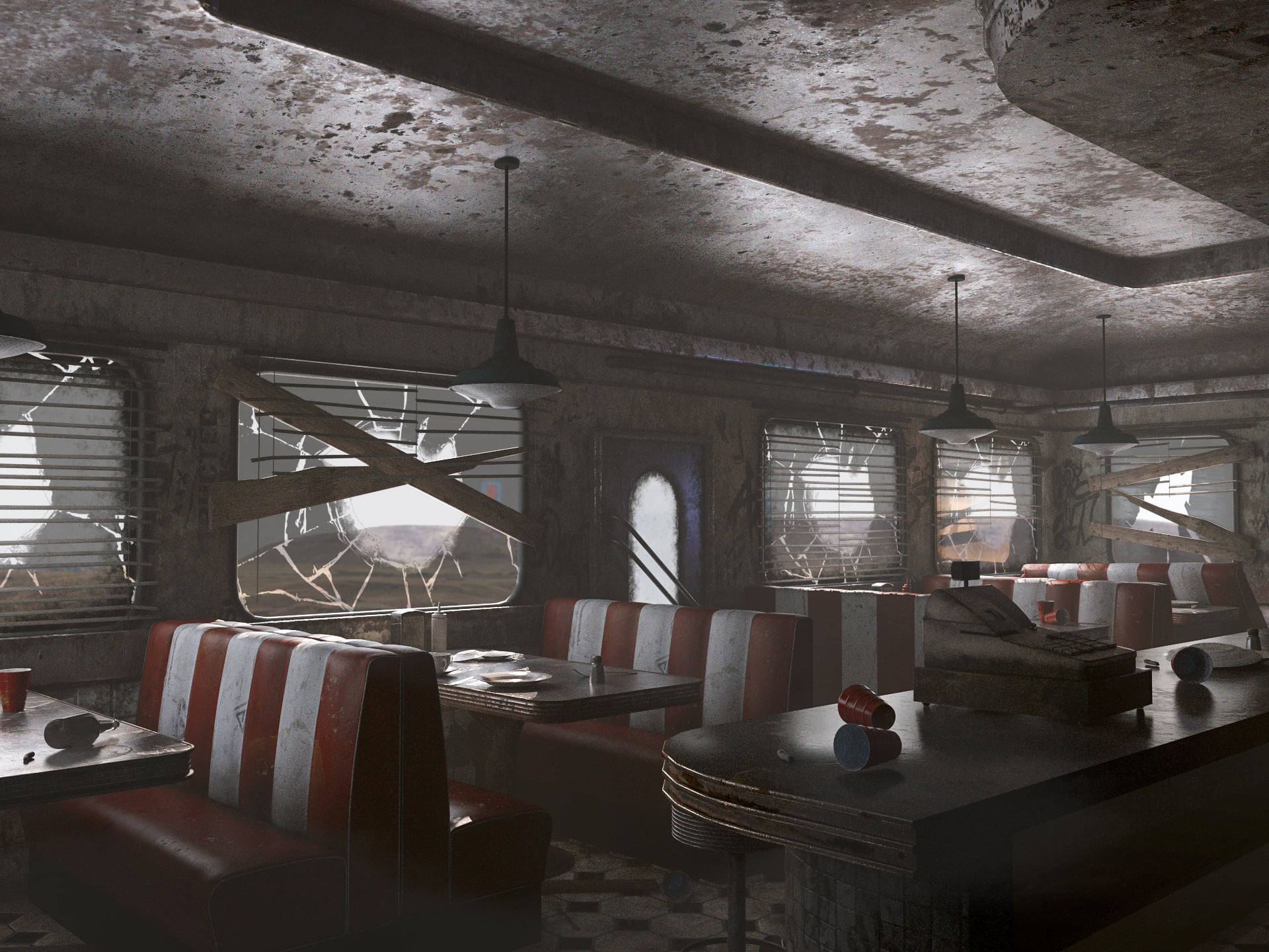 Abandoned Diner Daz 3d