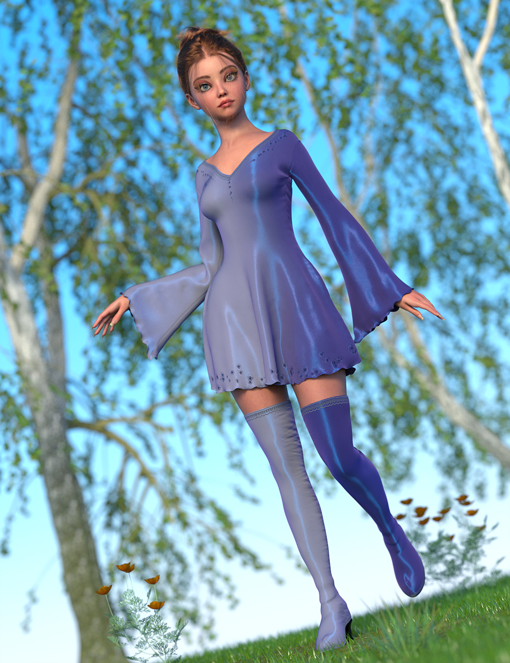 Whatever! Texture Add-On for dForce Fairy Flare Outfit Genesis 9