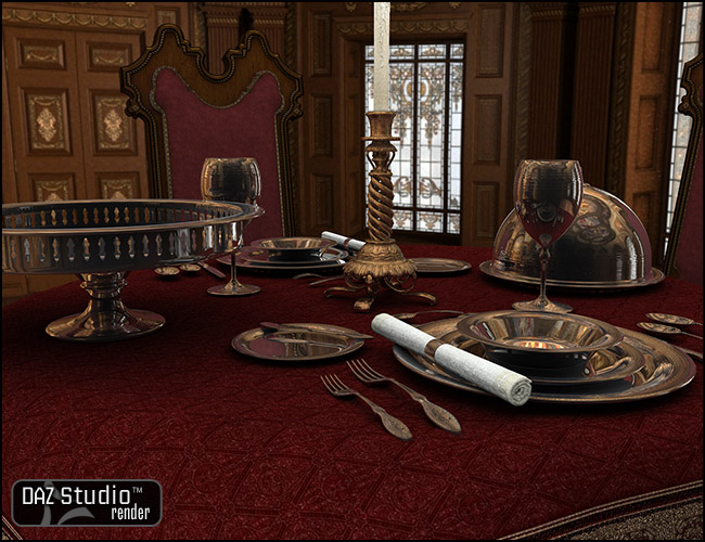 Grandeur Dinner Service by: Jack Tomalin, 3D Models by Daz 3D