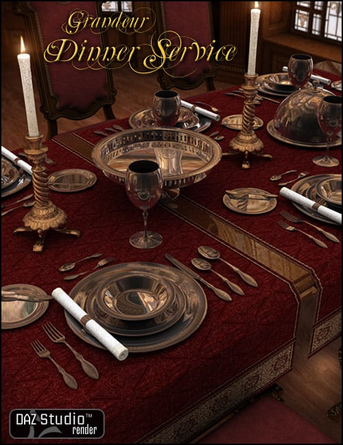 Grandeur Dinner Service by: Jack Tomalin, 3D Models by Daz 3D