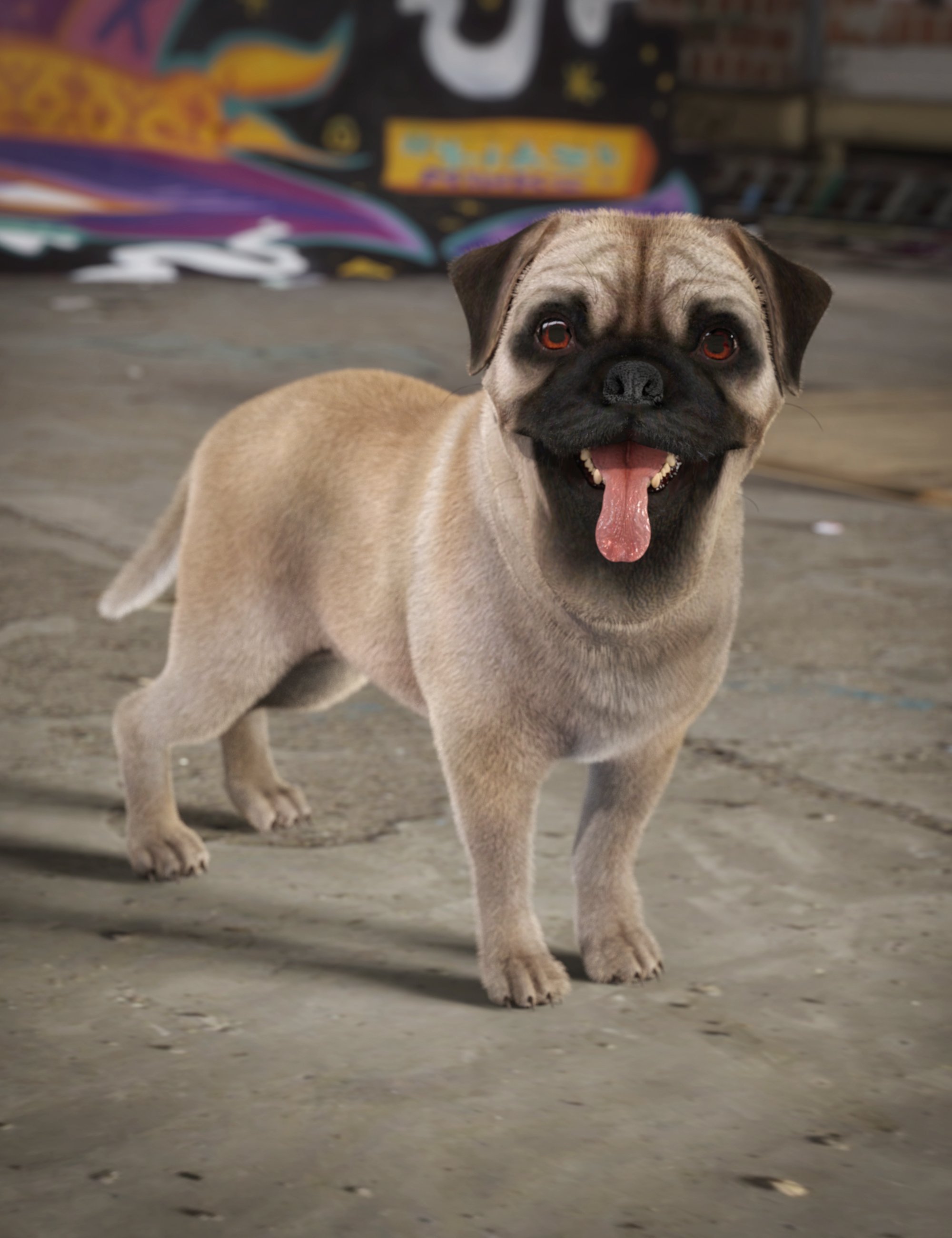 Pug for Daz Dog 8 by: Alessandro_AM, 3D Models by Daz 3D