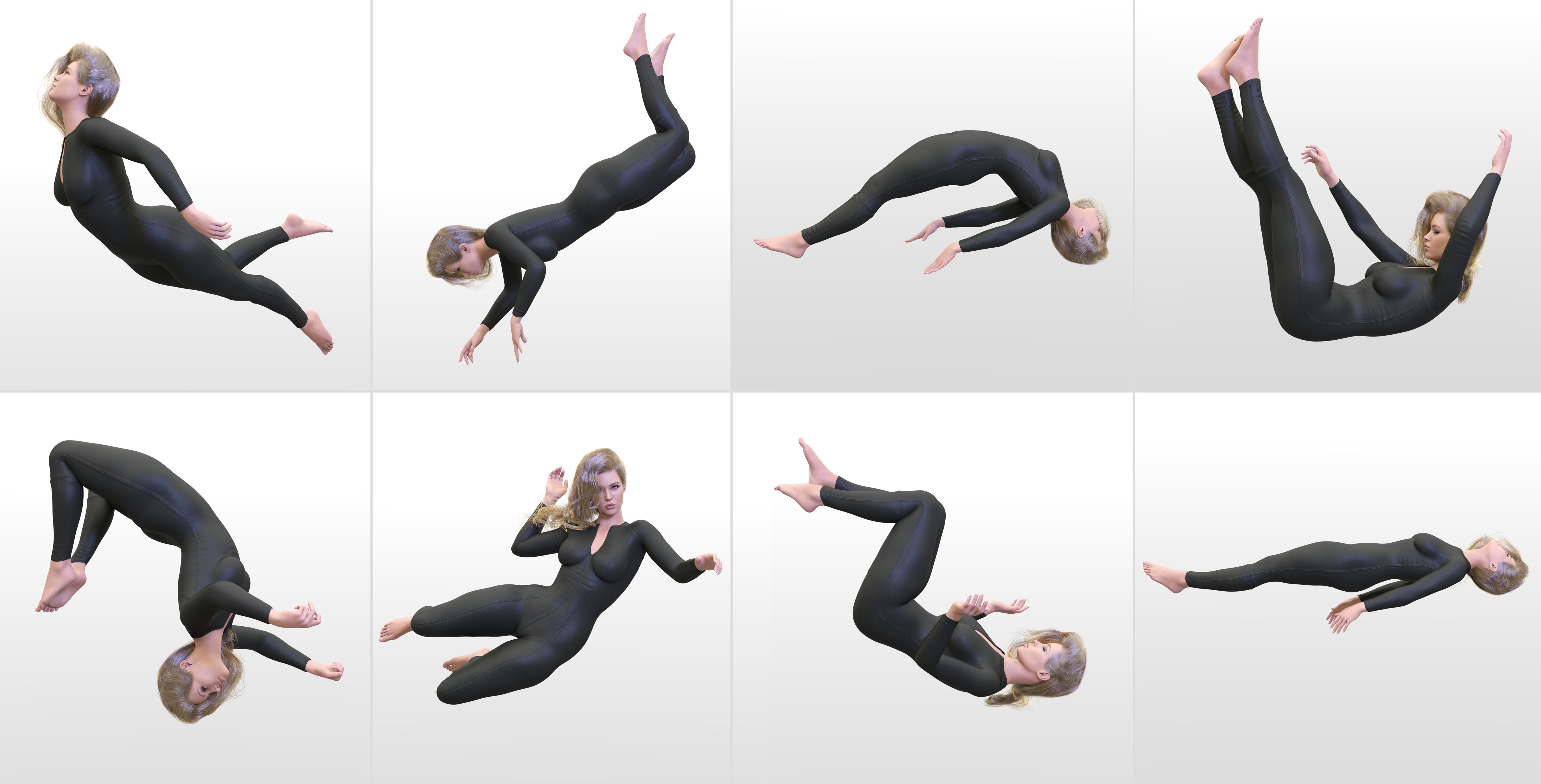 Z In Zero Gravity Pose Mega Set for Genesis 9 and 8 Female | Daz 3D