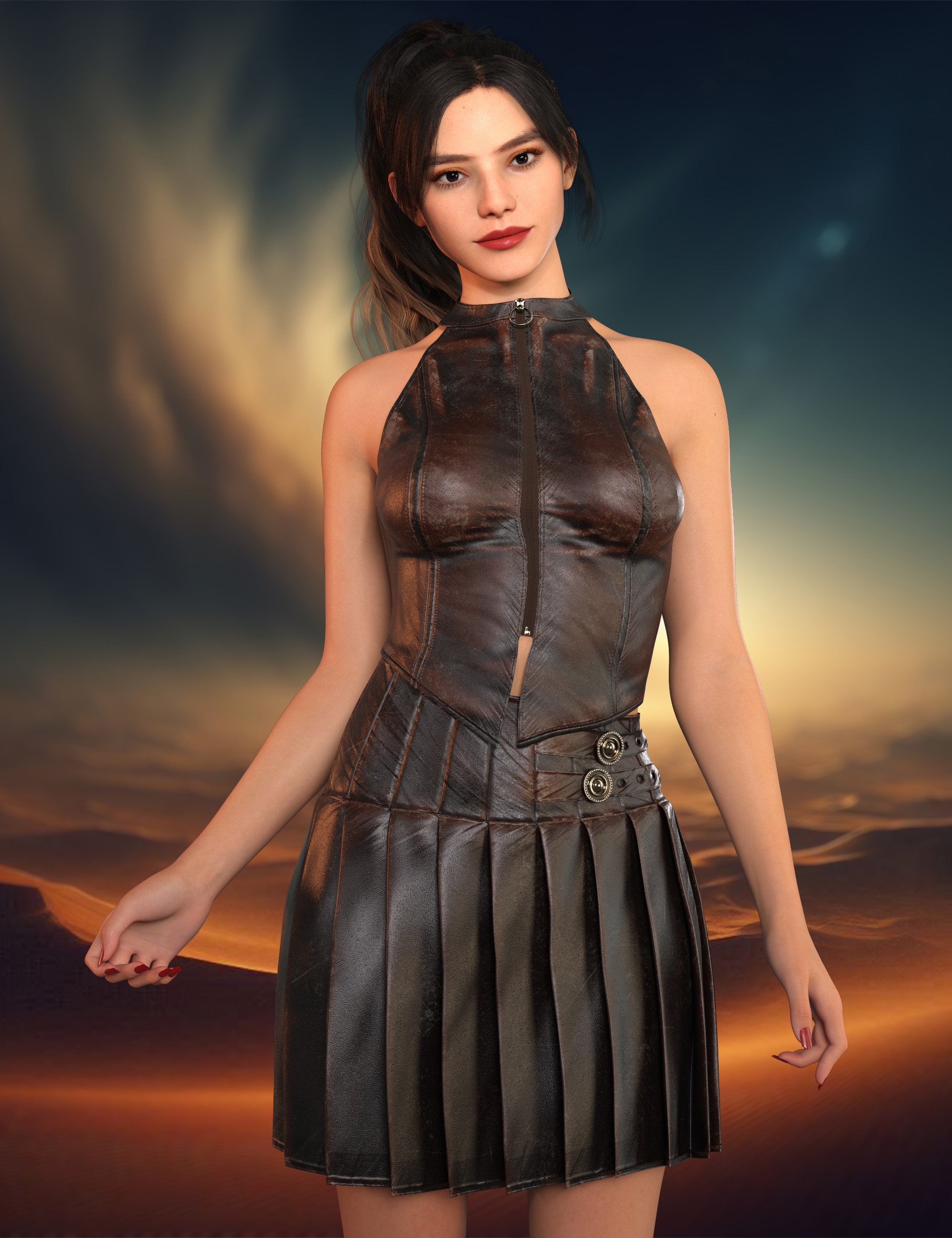 dForce Stella Outfit for Genesis 9 by: Nelmi, 3D Models by Daz 3D