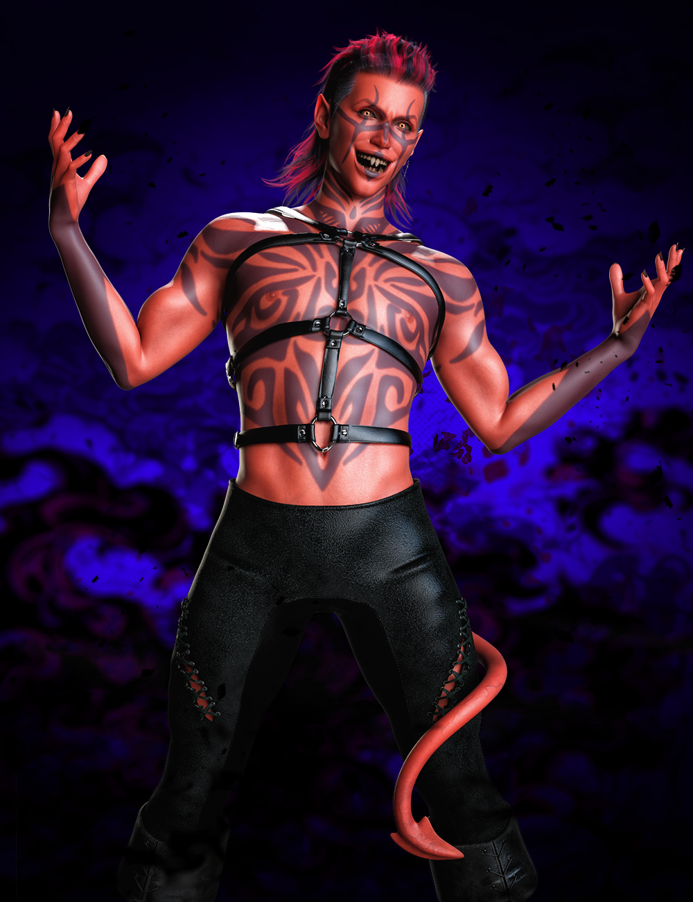 NDFP Anael Demon AddOn for NDFP Anael Bishonen and Genesis 9 | Daz 3D