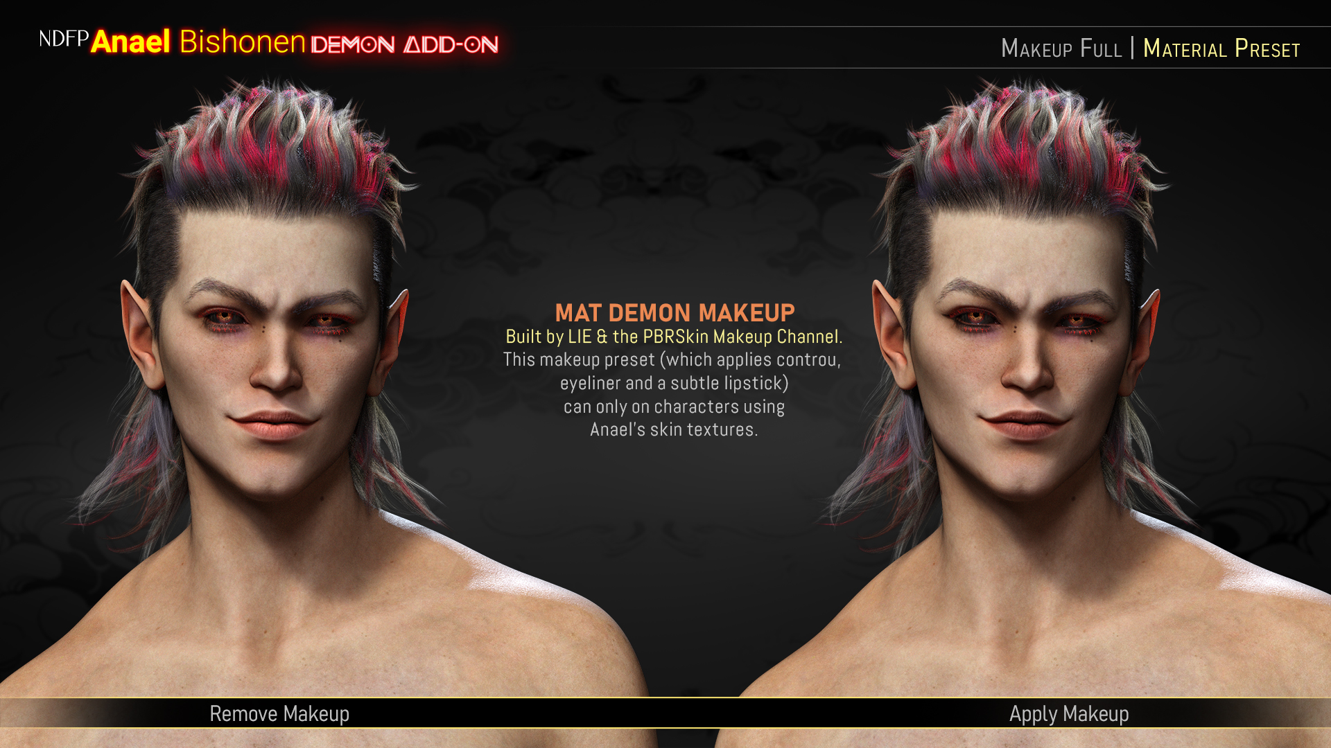 NDFP Anael Demon AddOn for NDFP Anael Bishonen and Genesis 9 | Daz 3D