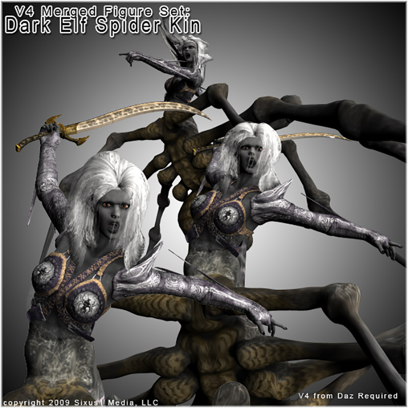 SpiderKin / Dark Elf Rogue for V4 | Daz 3D