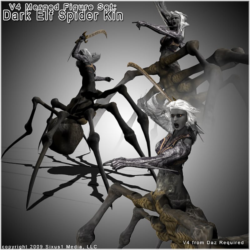 SpiderKin / Dark Elf Rogue for V4 | Daz 3D