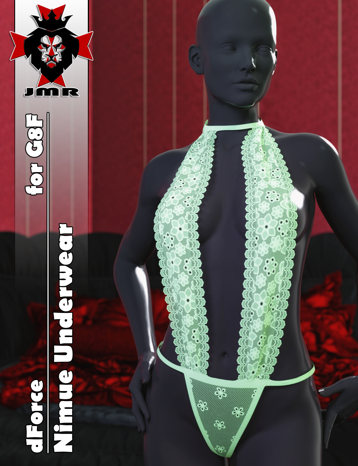 JMR dForce Nimue Underwear for G8F by: JaMaRe, 3D Models by Daz 3D