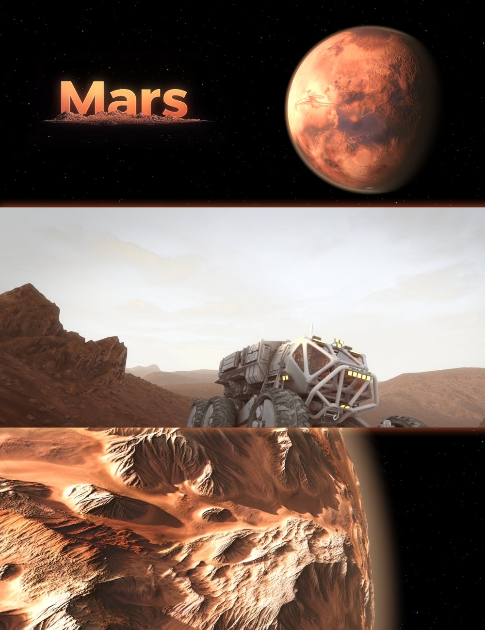 Mega Terrain: Mars | Daz 3D