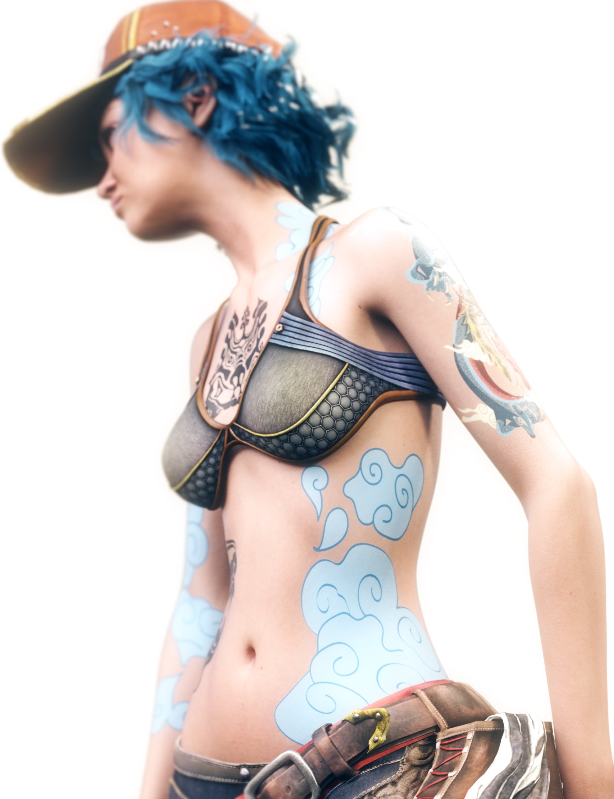 Jinxed Tattoo for Genesis 9 by: Neikdian, 3D Models by Daz 3D