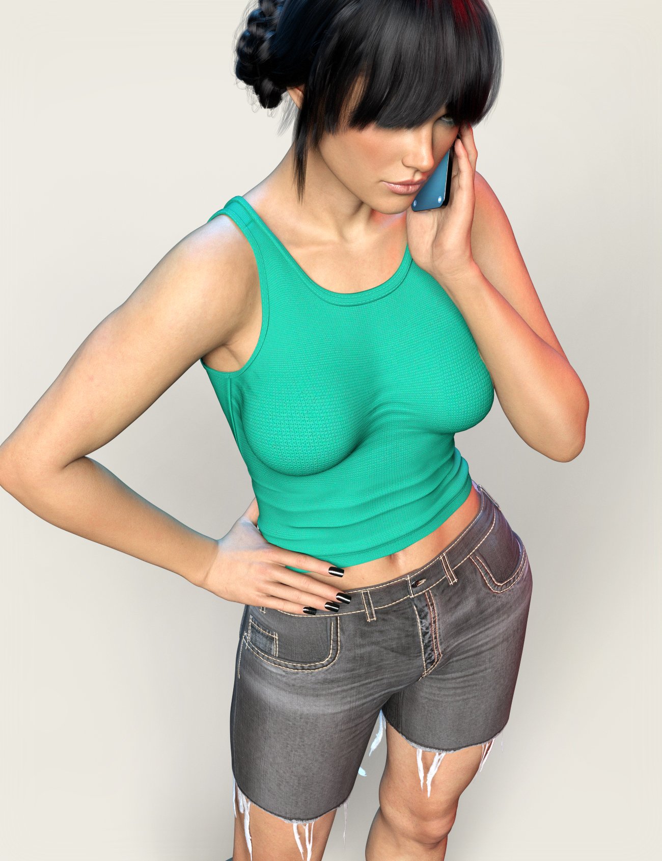 dForce X-Fashion Playful Shorts Outfit for Genesis 9, 8.1 and 8 Female