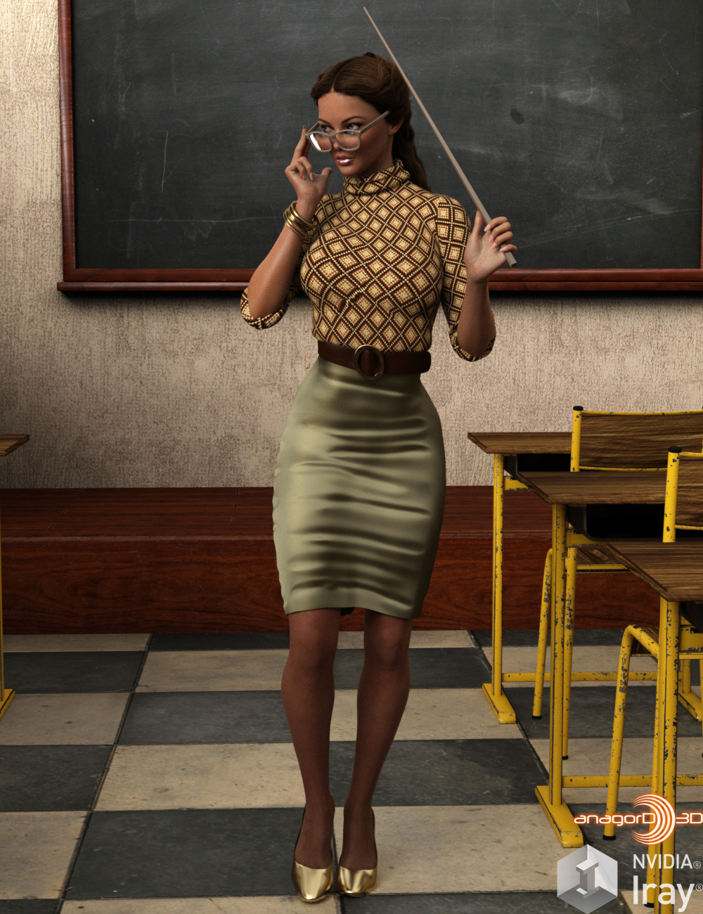 VERSUS - Strict Teacher For G8F by: Anagord, 3D Models by Daz 3D