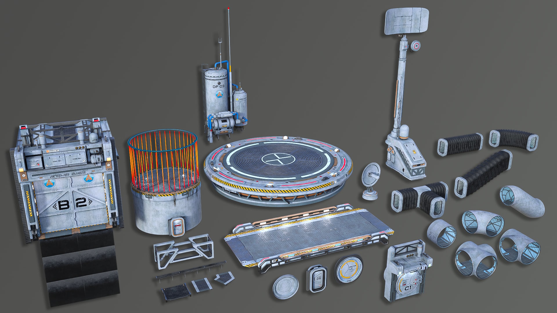 SE Space Base Artemis Props | Daz 3D