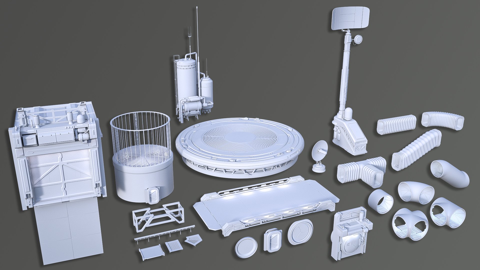 SE Space Base Artemis Props | Daz 3D
