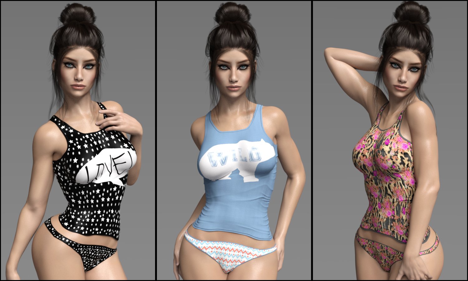 VERSUS - Sexy Underwear for Genesis 3 Females by: Anagord, 3D Models by Daz 3D
