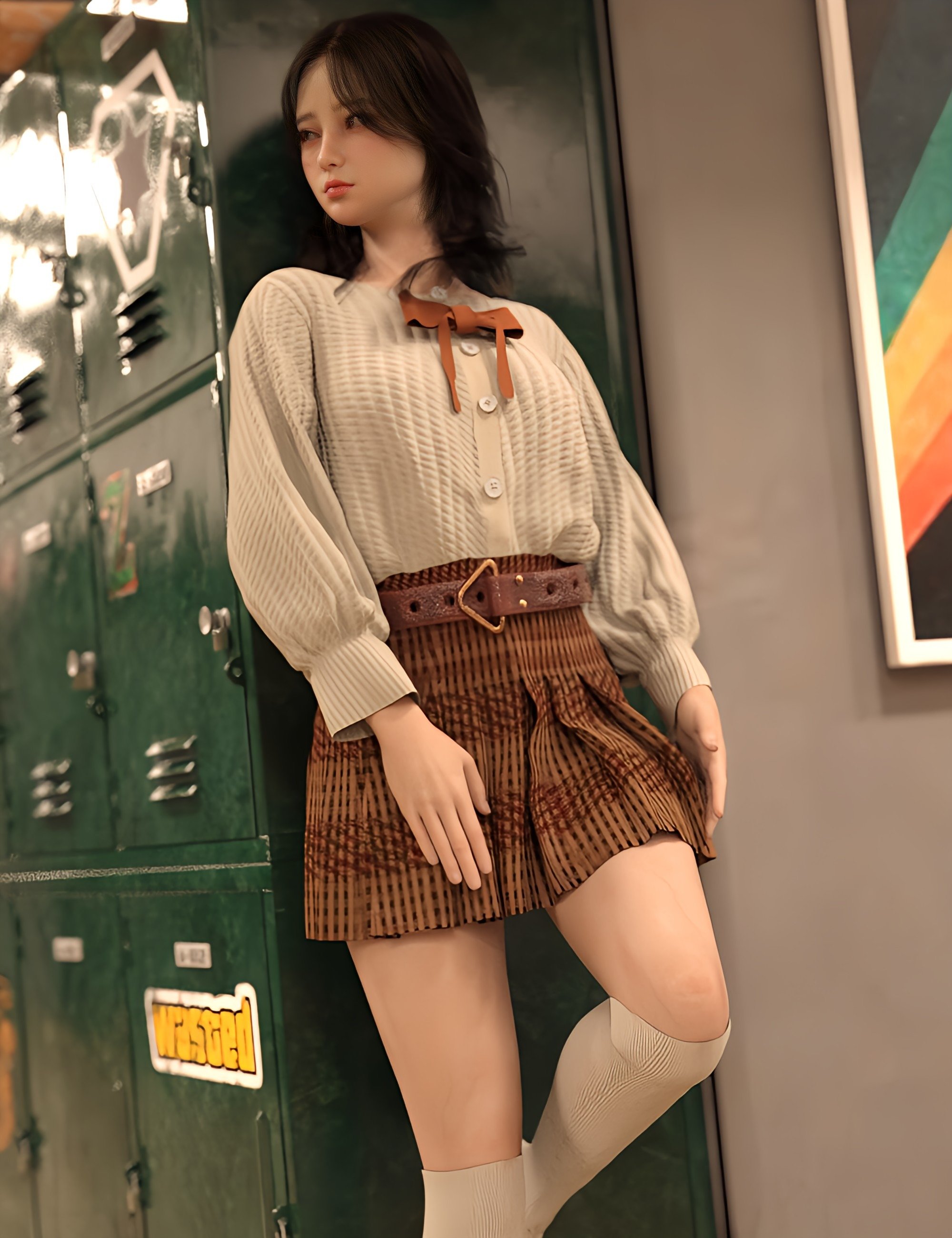 dForce EG Pleated Skirt for Genesis 9