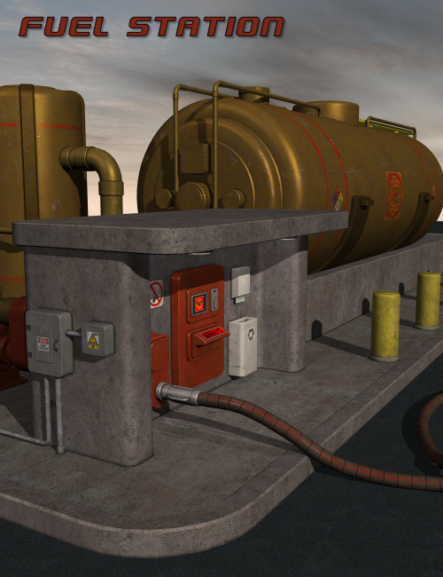 Fuel Station by: Nightshift3D, 3D Models by Daz 3D