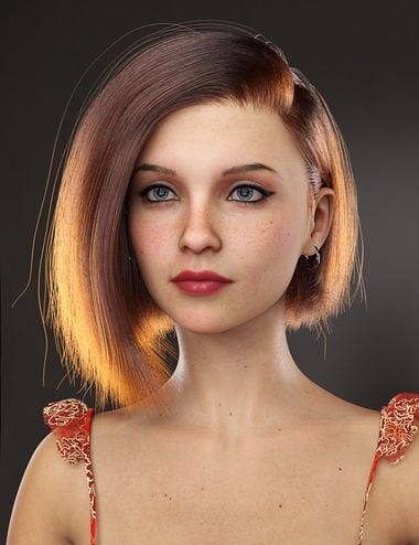 dForce CS Valentine Hair for Genesis 9 and 8 Female