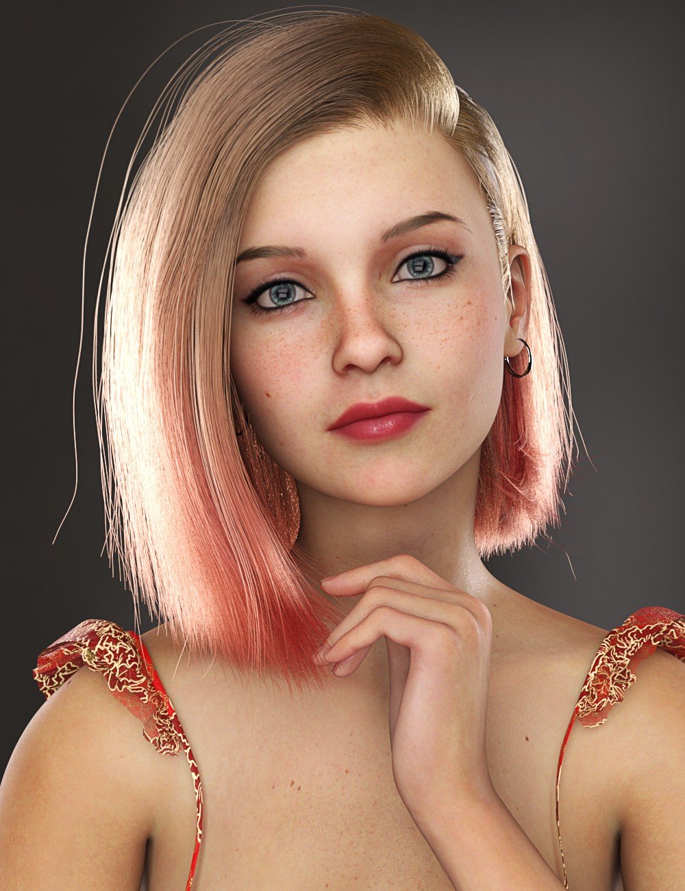 dForce CS Valentine Hair for Genesis 9 and 8 Female
