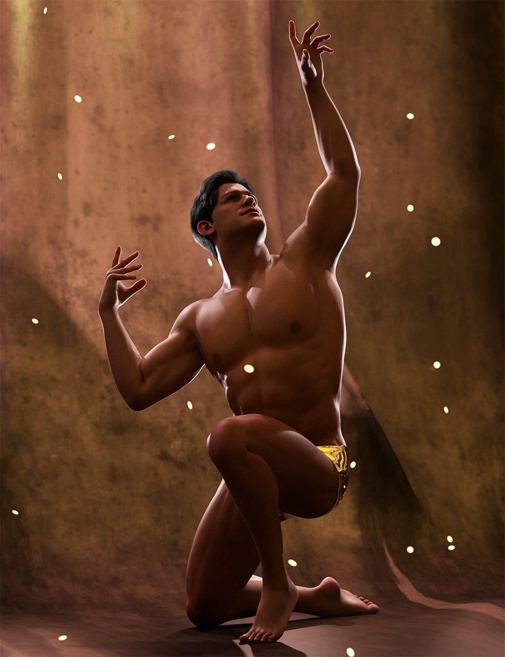 Herculean Poses for Genesis 9 Masculine by: Ensary, 3D Models by Daz 3D