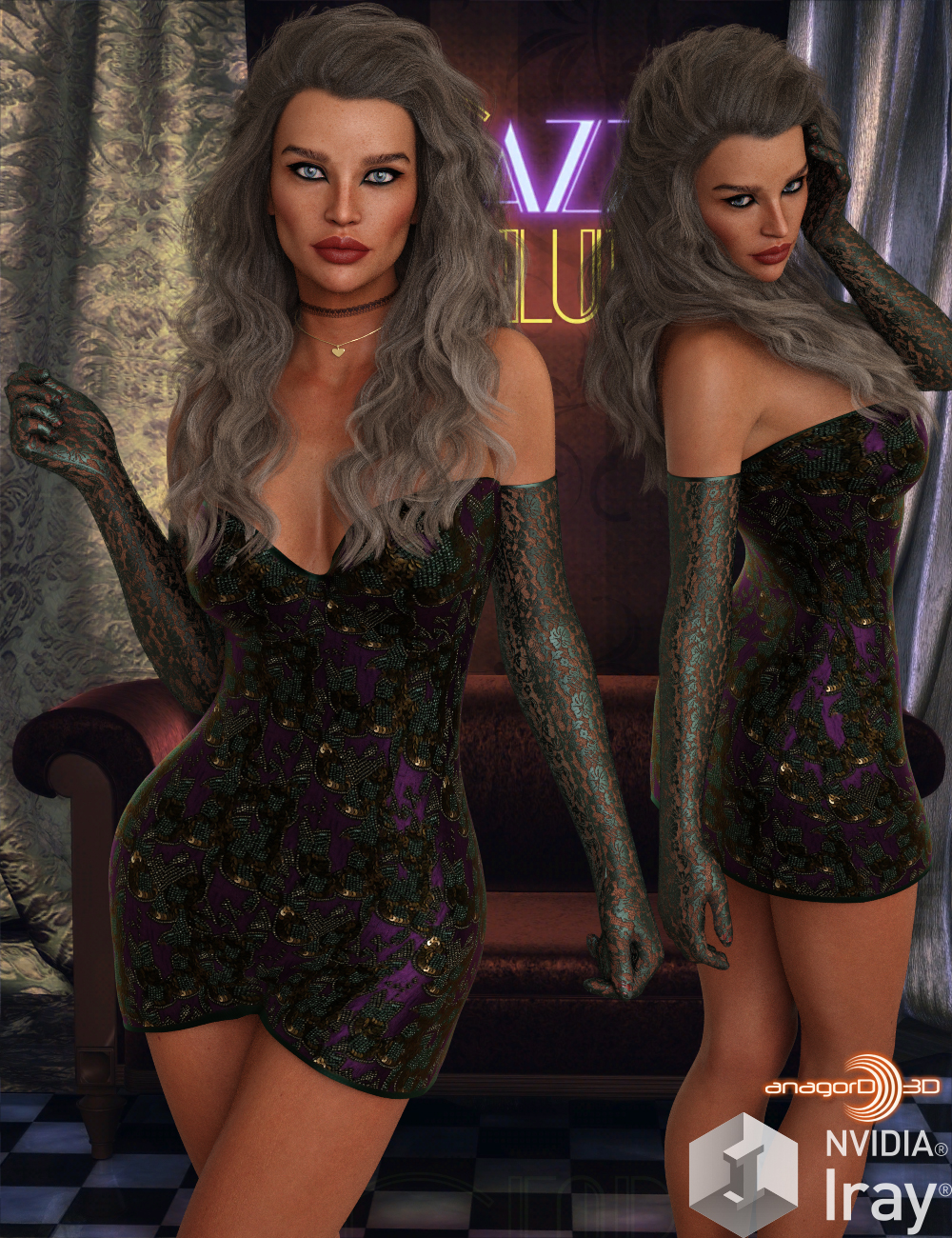 VERSUS - Ma Petite Robe Noire for G8F by: Anagord, 3D Models by Daz 3D