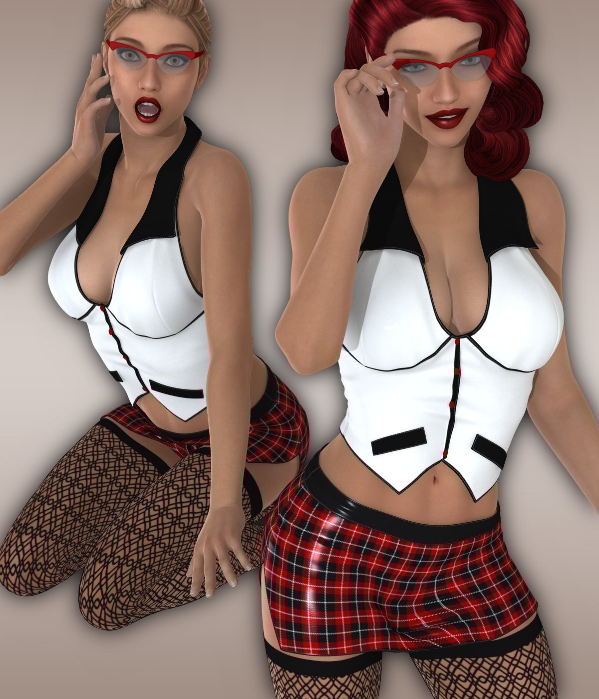 VERSUS - Hot Secretary for Genesis 3 Female(s) by: Anagord, 3D Models by Daz 3D