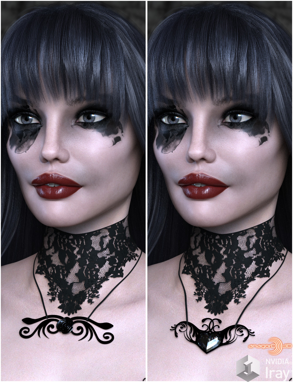 VERSUS - Heartless Jewelry for Genesis 8 Females by: Anagord, 3D Models by Daz 3D
