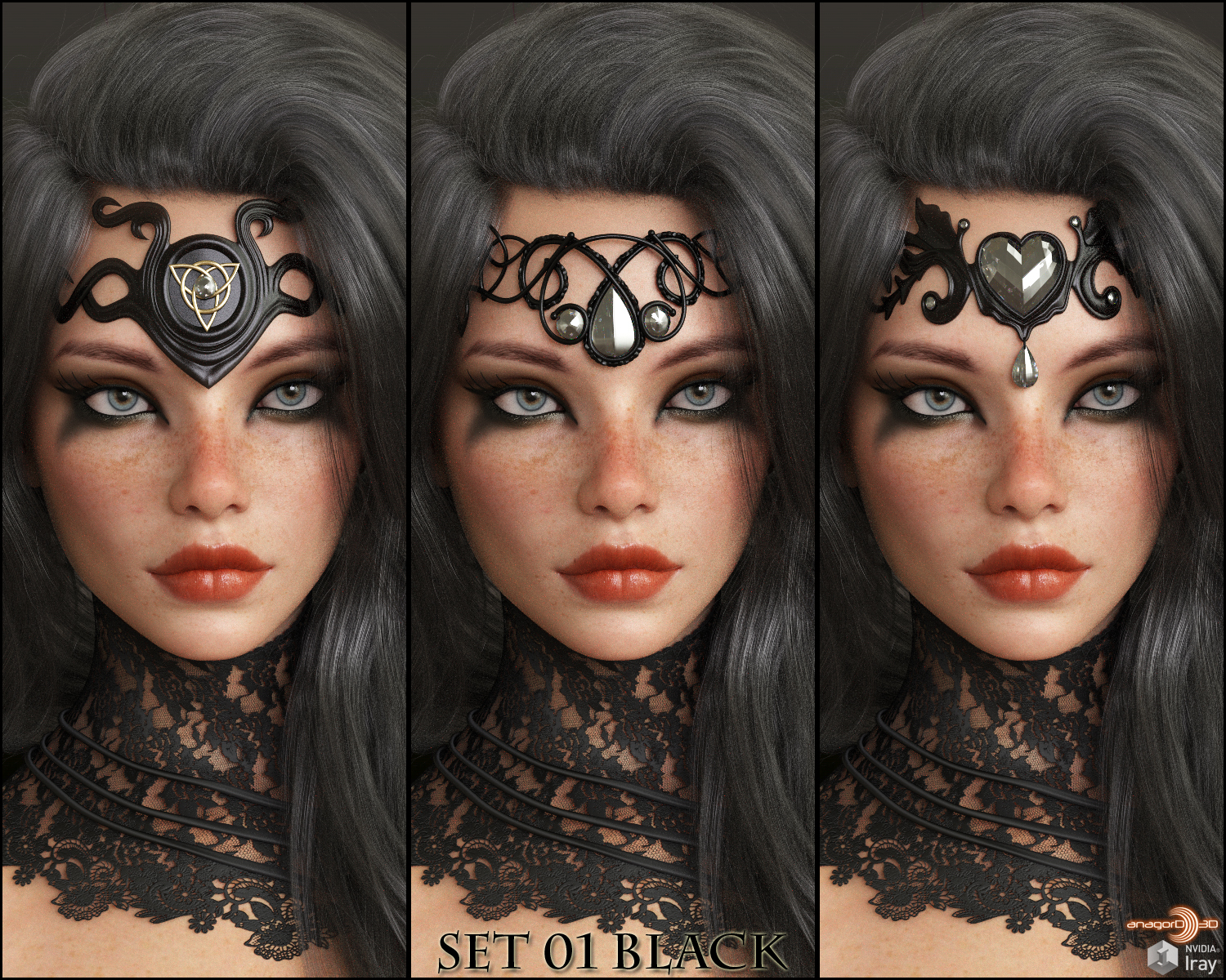 VERSUS - Gothic Accents for Genesis 8 Females by: Anagord, 3D Models by Daz 3D