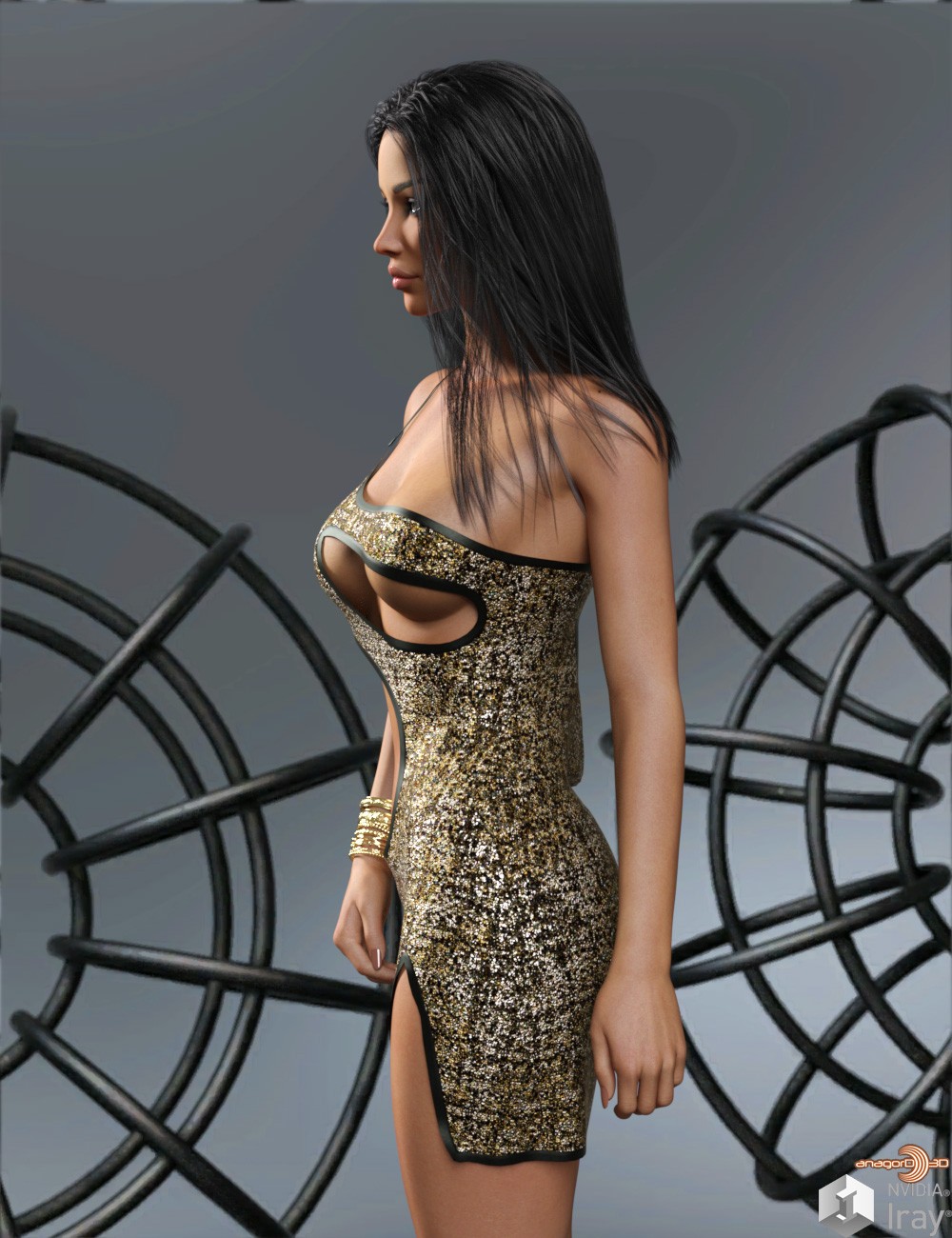 VERSUS - Exnem dForce Cocktail Dress F for Genesis 8 Female
