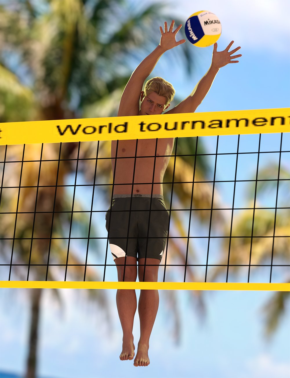 Volleyball Poses for Genesis 9 Masculine and Feminine by: Ensary, 3D Models by Daz 3D