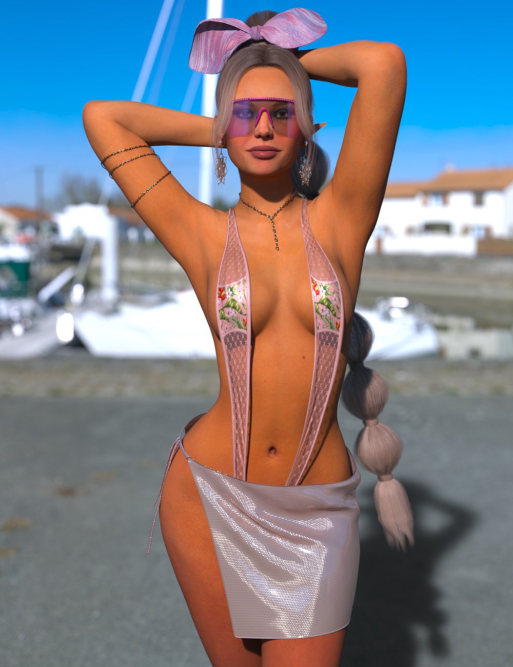 InStyle - dForce SU Sexy Swimwear for Genesis 9, 8.1, and 8 Female Add-On by: valkyrieAnagord, 3D Models by Daz 3D