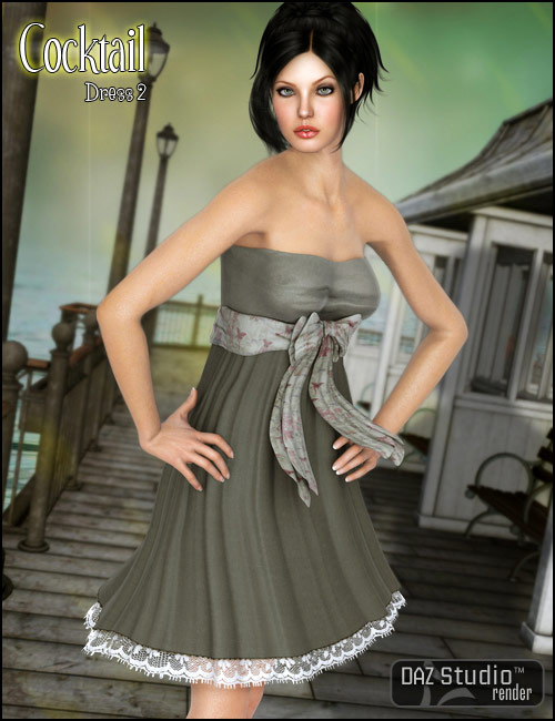 Cocktail Dress 2 by: Barbara BrundonSarsa, 3D Models by Daz 3D