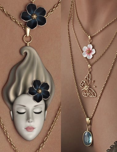 FK dForce Charmed Soul Jewelry Set Genesis 9, 8, and 8.1 Female