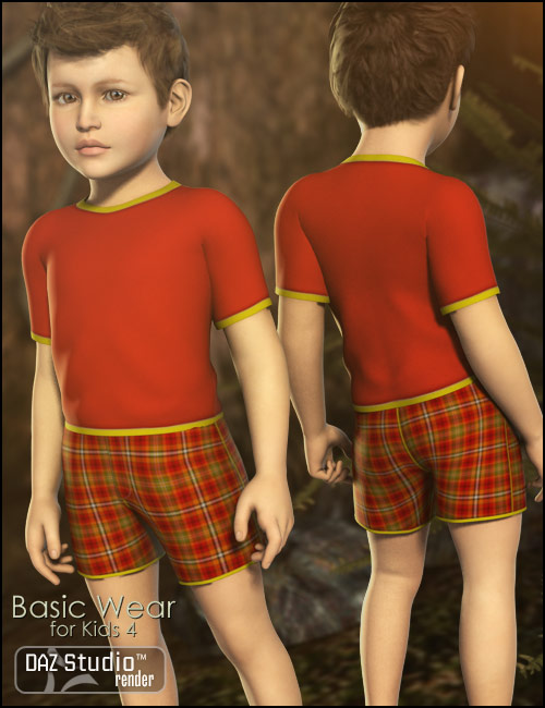 Kids 4 Basicwear by: Sarsa, 3D Models by Daz 3D