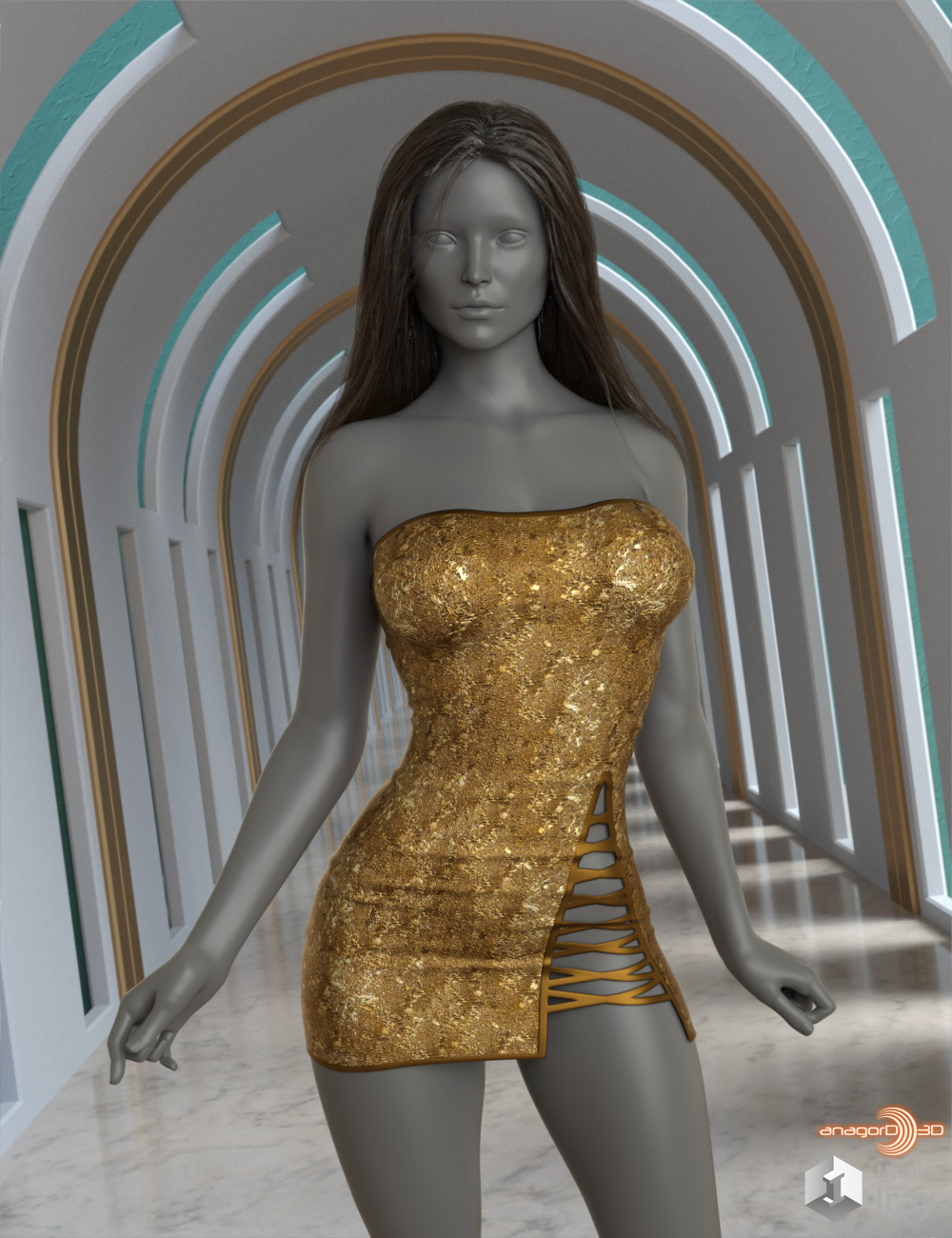 VERSUS - dForce XS Tank Dress for Genesis 8 and 8.1 Female by: Anagord, 3D Models by Daz 3D