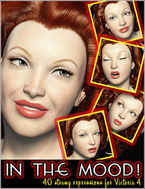 In The Mood Expressions for V4 by: 3DCelebrity, 3D Models by Daz 3D