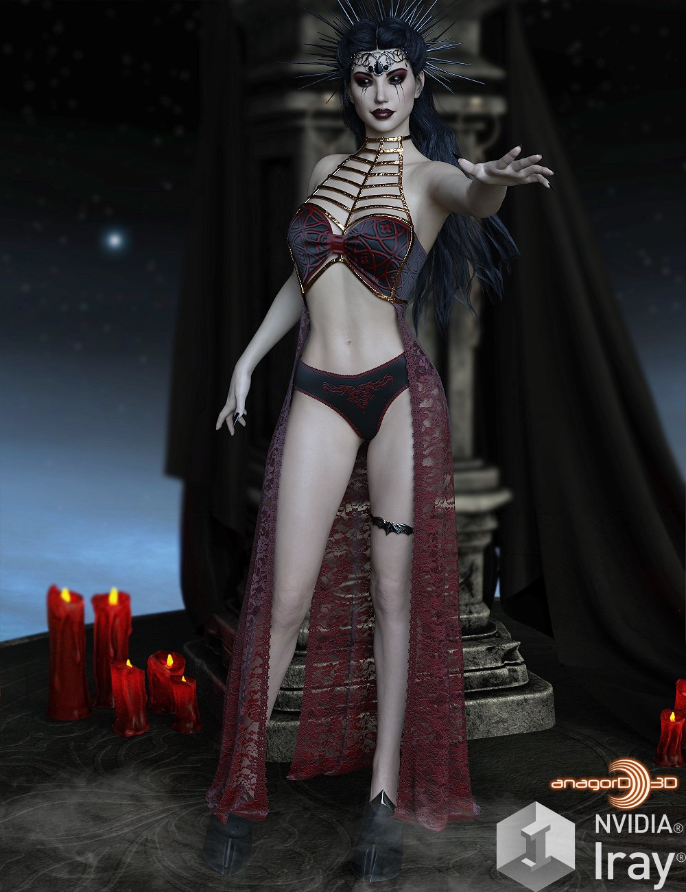 VERSUS - dForce Sanguine Outfit for Genesis 8 Females by: Anagord, 3D Models by Daz 3D