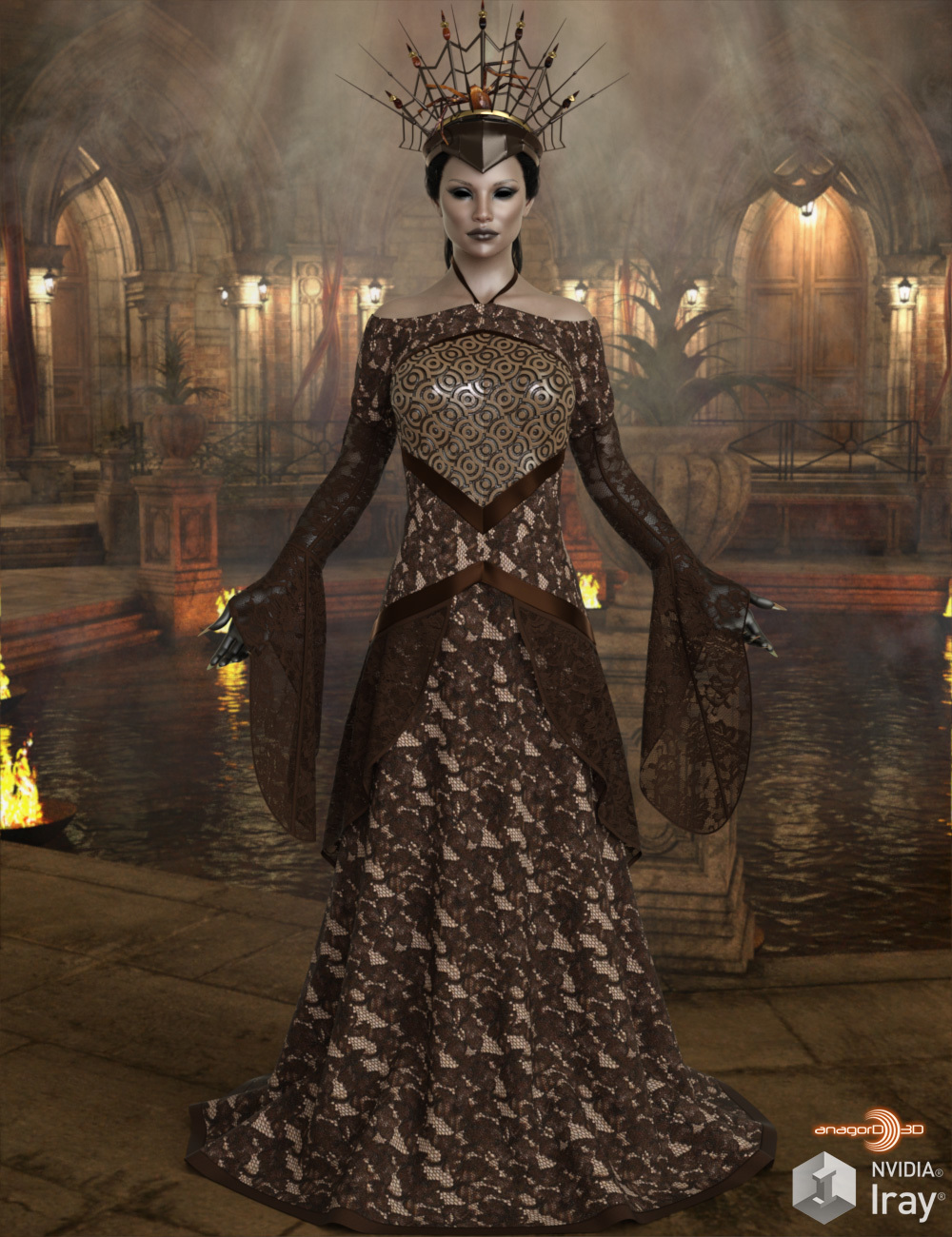 VERSUS - dForce October Gown for Genesis 8 Females by: Anagord, 3D Models by Daz 3D
