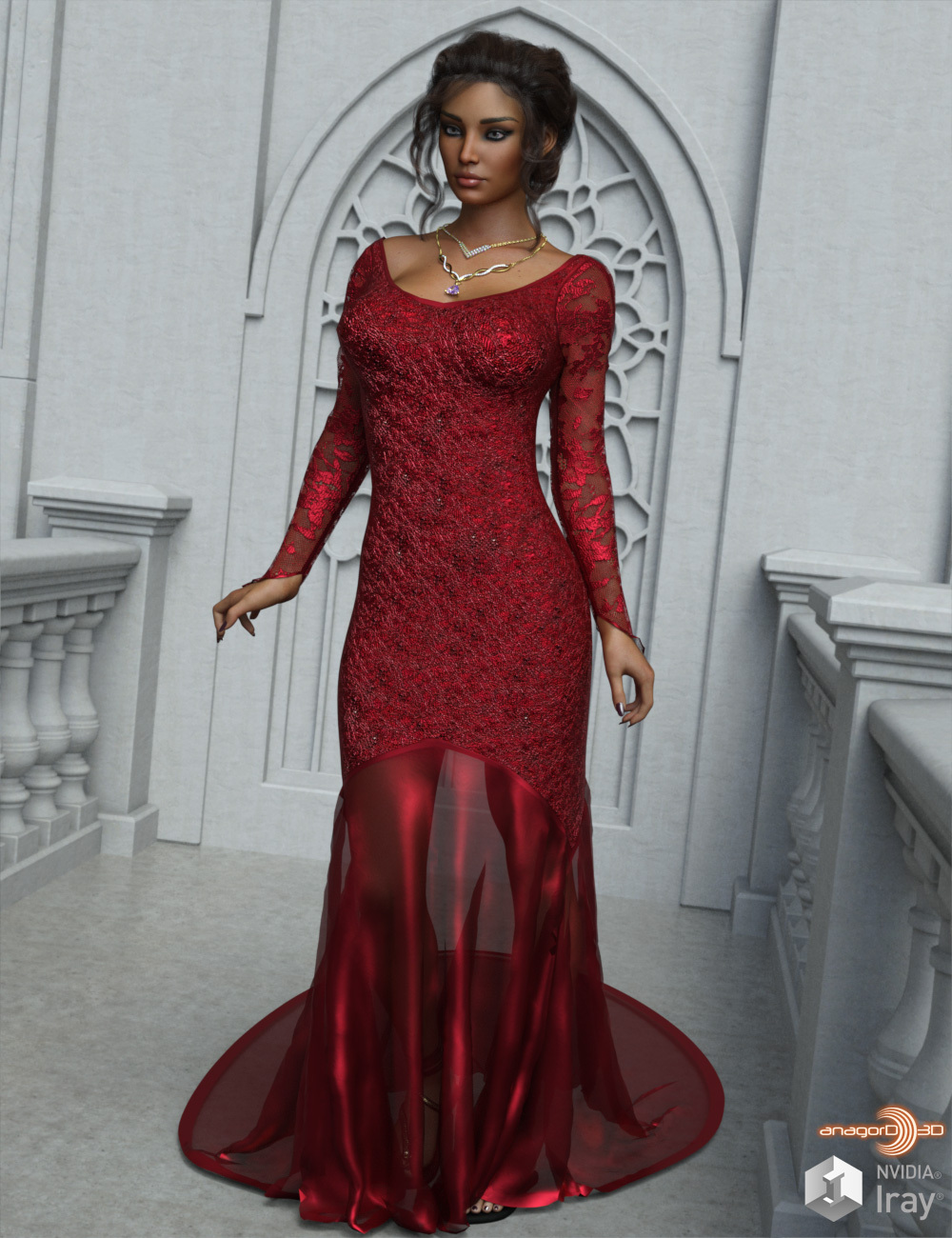 VERSUS - dForce Mermaid Gown for G8F & G8.1F by: Anagord, 3D Models by Daz 3D
