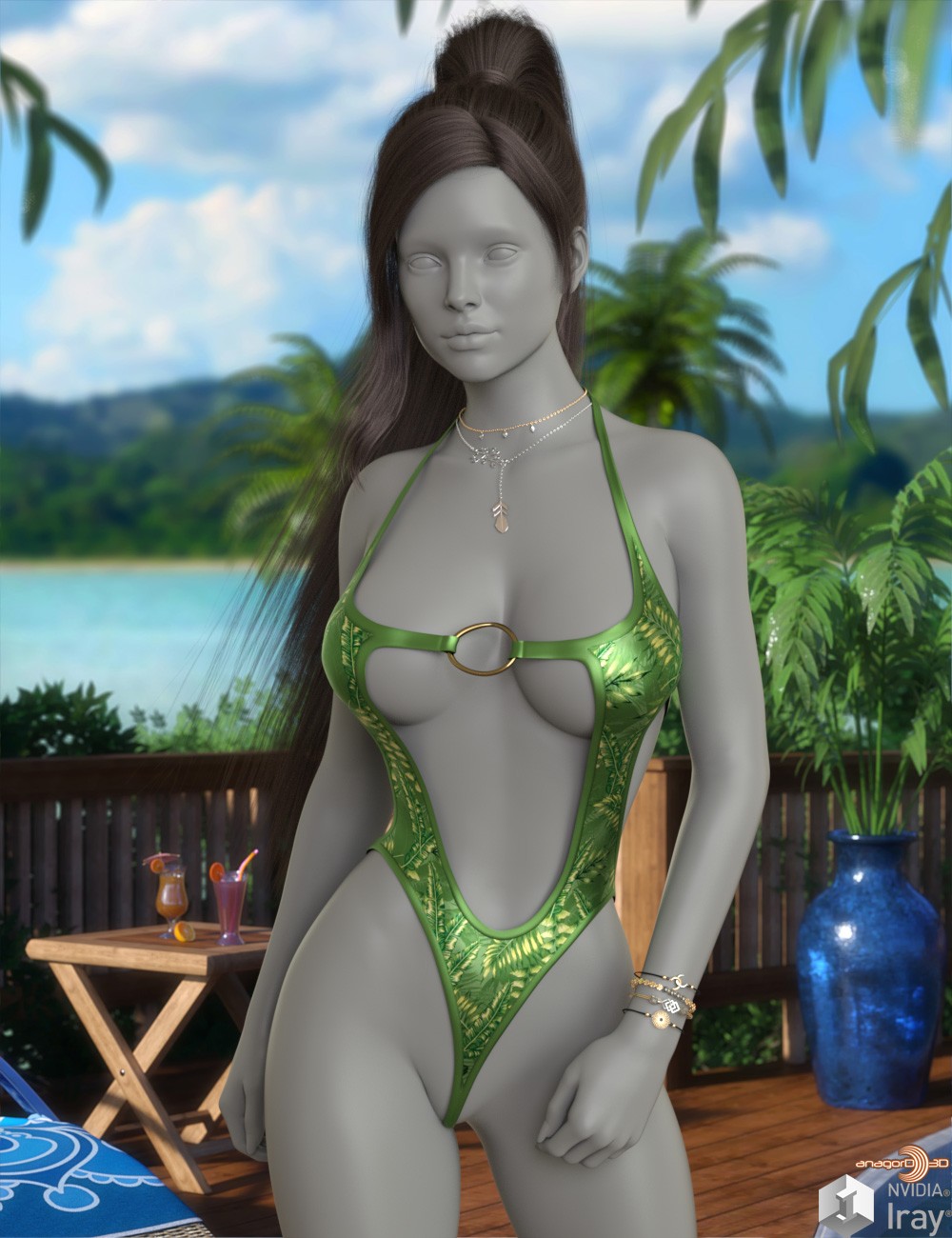 VERSUS - dforce Hot Waters G8F and G8F.1 by: Anagord, 3D Models by Daz 3D