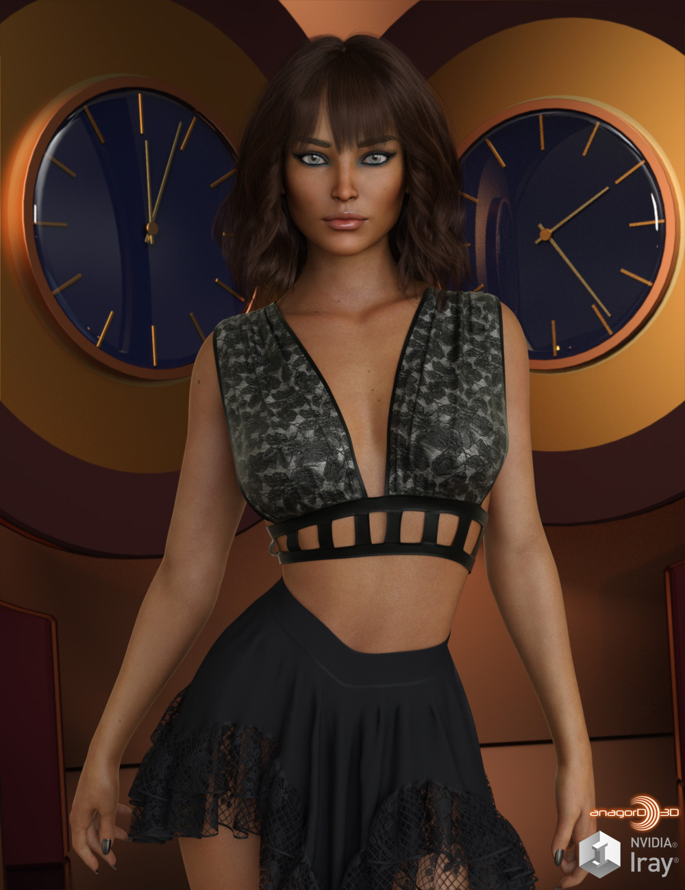VERSUS - dForce Gossip Mini Top for Genesis 8 and 8.1 Female by: Anagord, 3D Models by Daz 3D