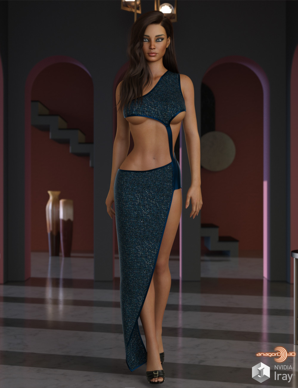 VERSUS - dForce Focus Dress for Genesis 8 and 8.1 Female by: Anagord, 3D Models by Daz 3D