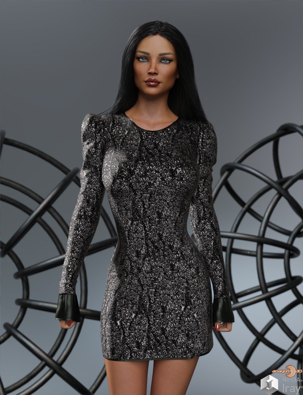 VERSUS - dForce Enchanted Dress Genesis 8-8.1F and G9 by: Anagord, 3D Models by Daz 3D