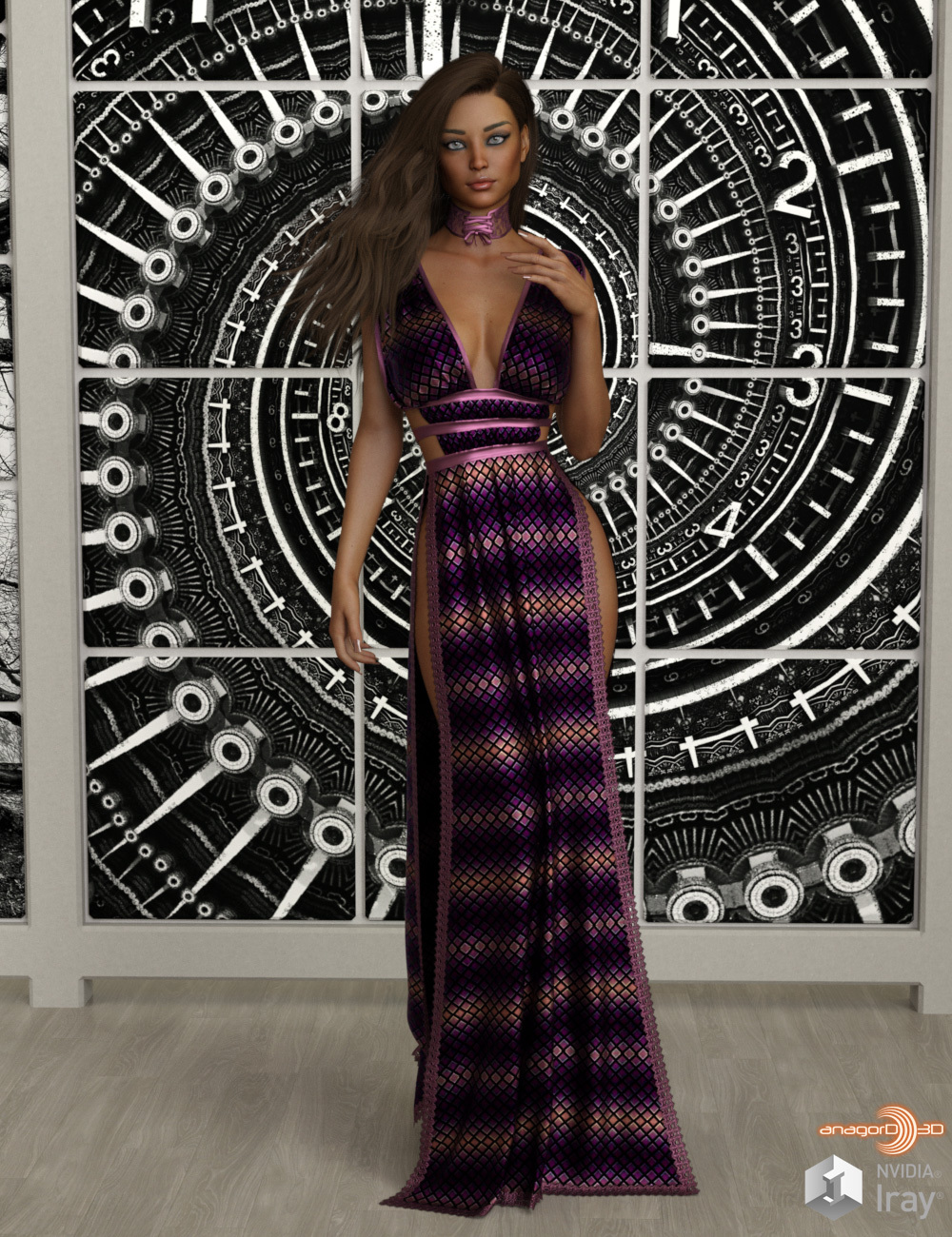 VERSUS - dForce Empire Dress for Genesis 8 Females by: Anagord, 3D Models by Daz 3D