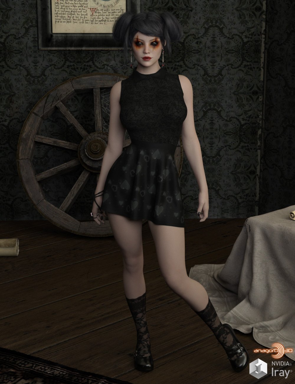 VERSUS - dForce Emo Doll Outfit for Genesis 8 Females by: Anagord, 3D Models by Daz 3D